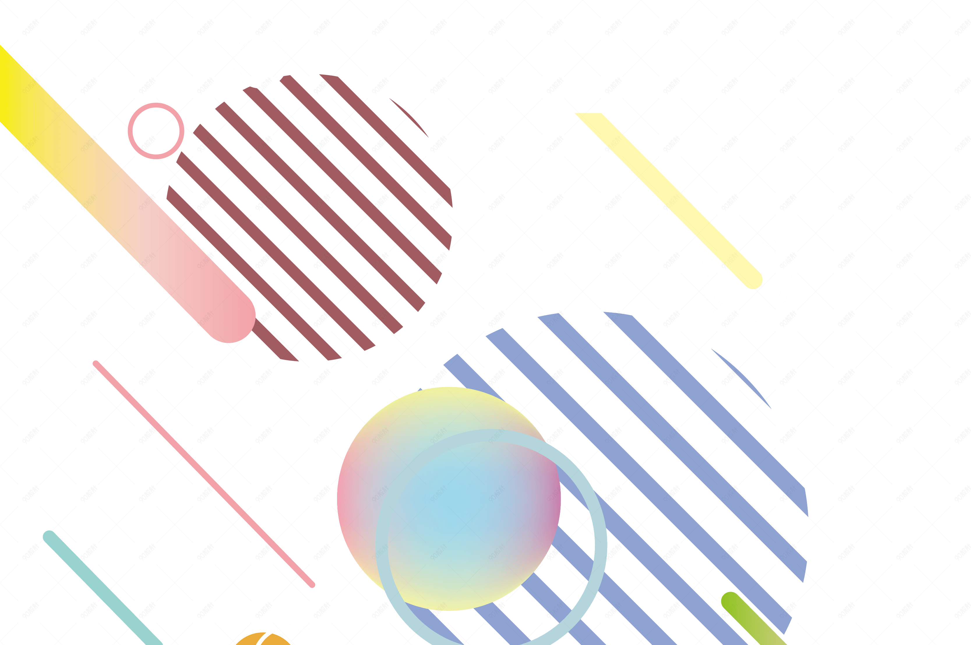 孟菲斯抽象促销背景图案【免抠元素png】-90设计网