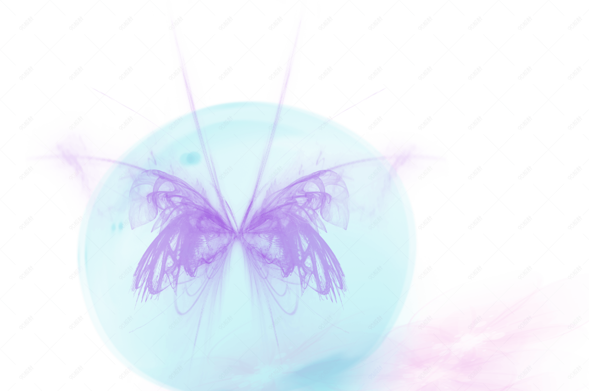 梦幻浪漫花蝴蝶背景设计