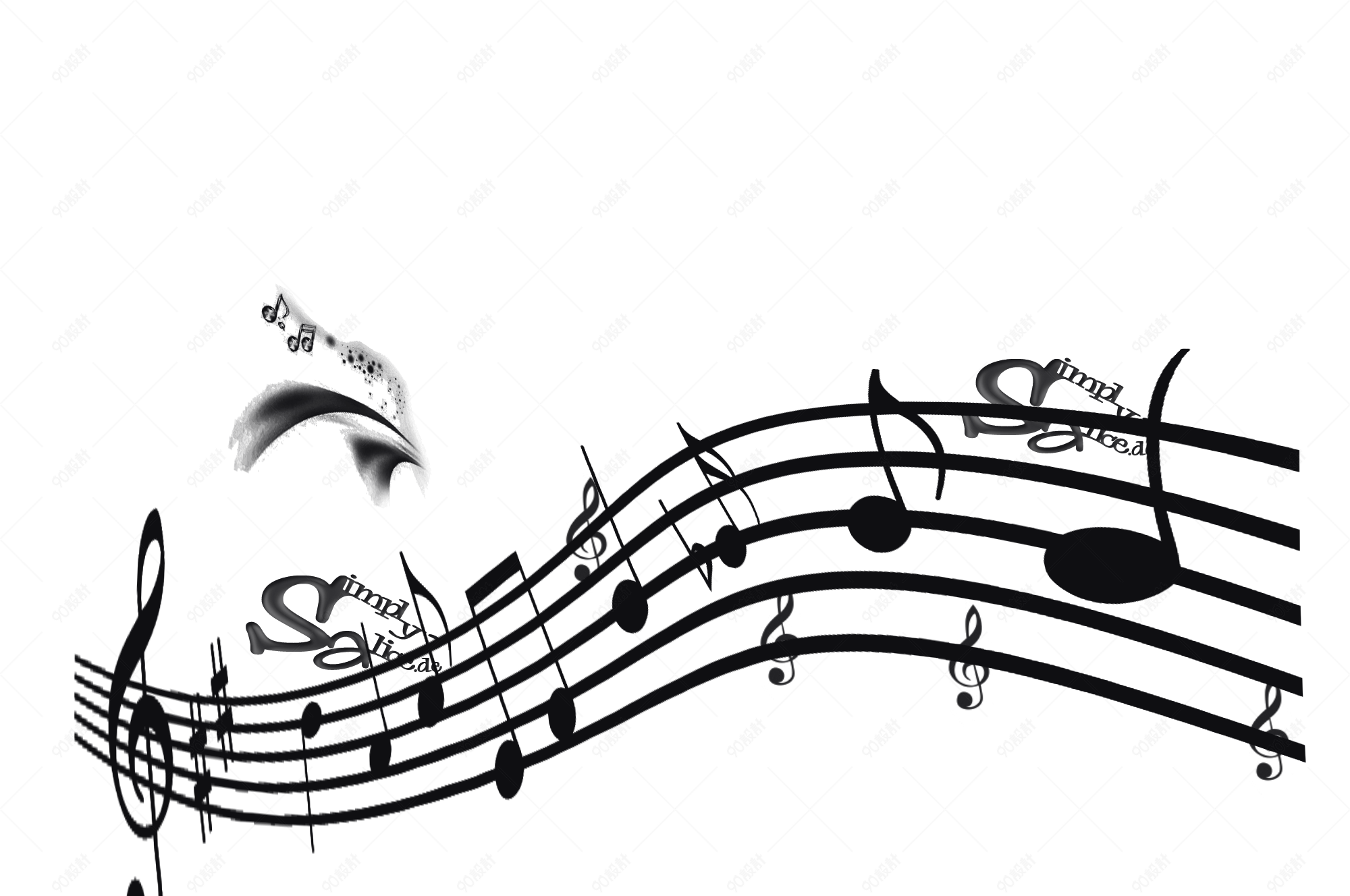 音乐音符五线谱图片素材免费下载 - 觅知网