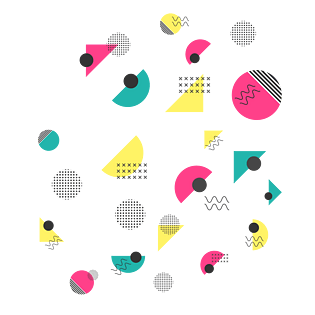 pngpsd2000*2000简约几何图形炫彩图案孟菲斯免扣素材pngpsd2000*2000