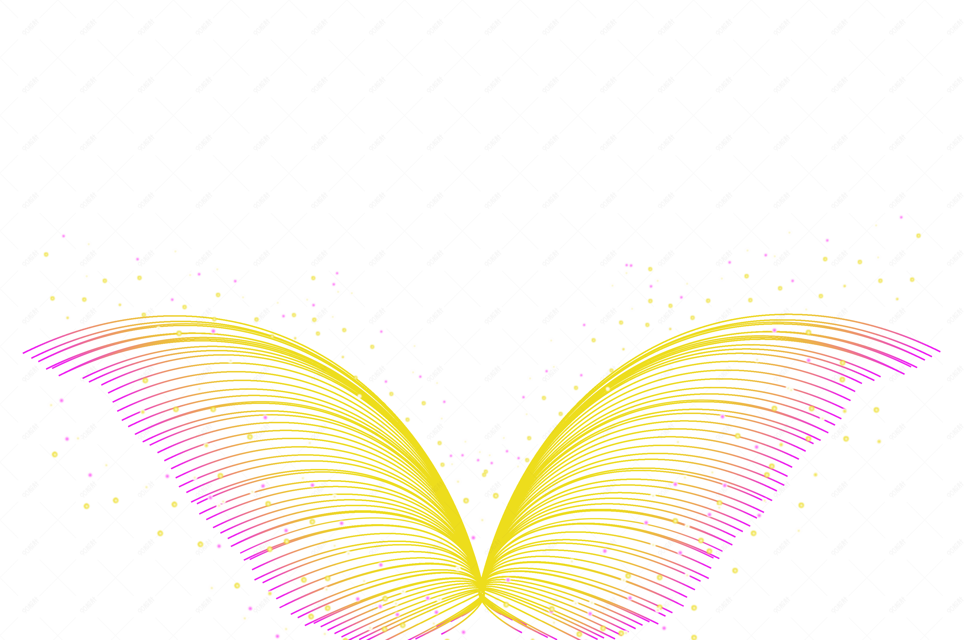 抽象梦幻彩色翅膀矢量图