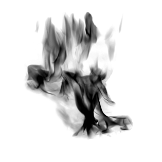 灰黑色恐怖鬼影标题