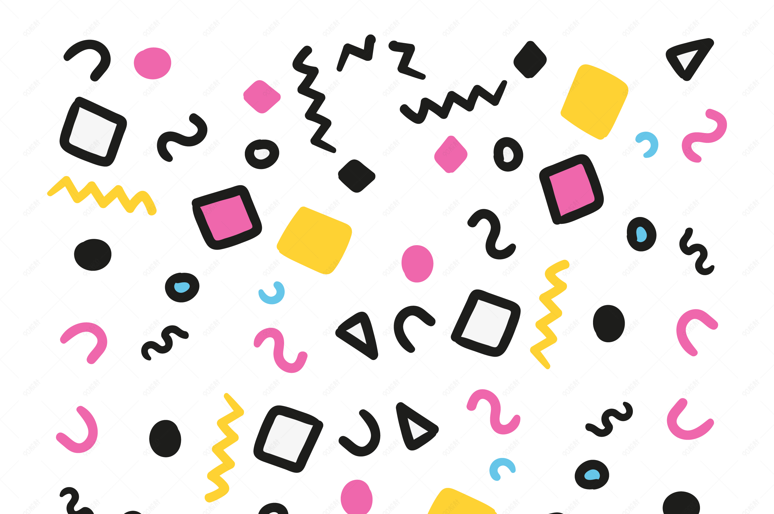 潮流孟菲斯装饰图案png