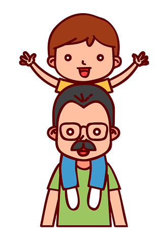 父亲节快乐手绘父亲形象设计