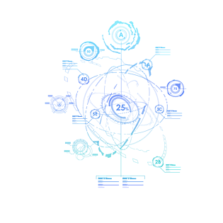 蓝色炫酷科技装饰图案