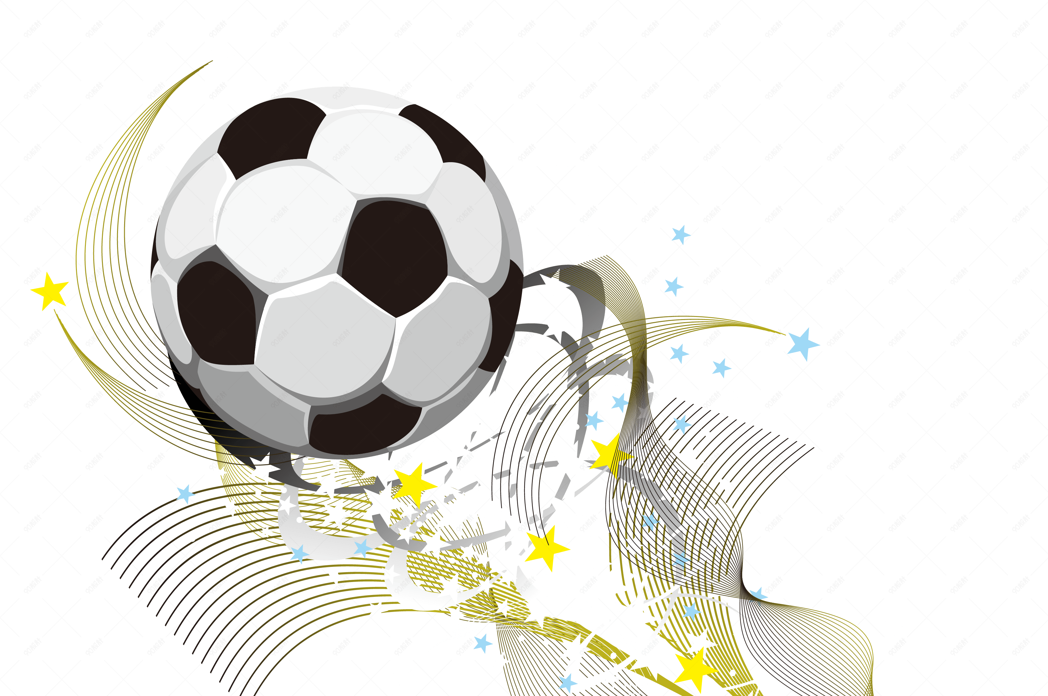 炫酷渐变足球矢量免抠图