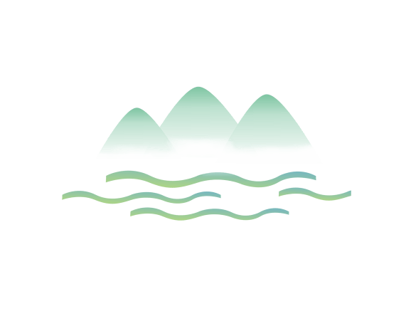 简约山水画免抠素材