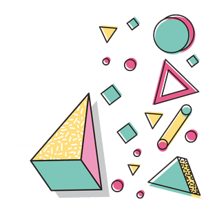 矢量图案彩色孟菲斯饰几何图形