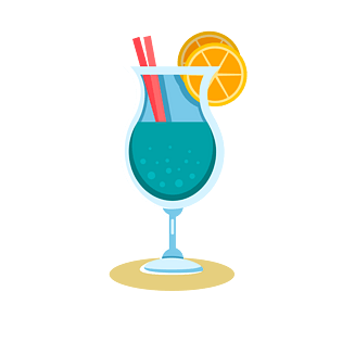 夏天卡通冷饮清凉矢量图