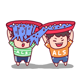 关爱渐冻人冰桶挑战原创卡通插画