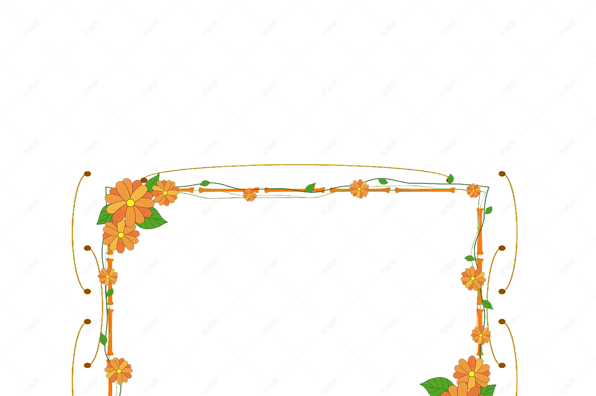 卡通花边边框免下载