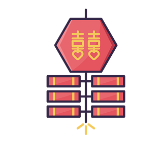 鞭炮免抠PNG矢量插画