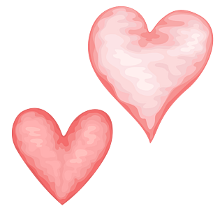 粉红色心形矢量图下载