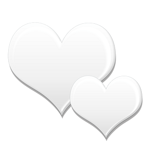 银色爱心情人节png素材
