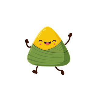 端午节粽子卡通插画矢量图