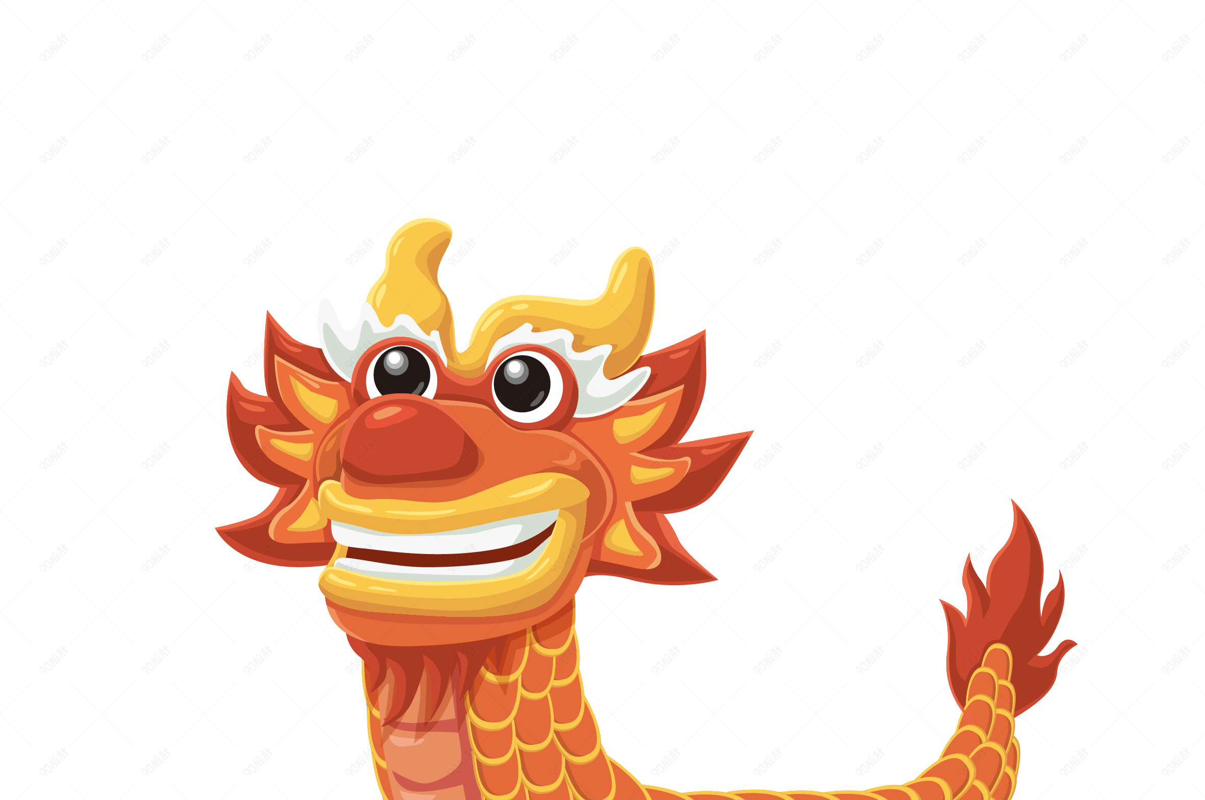 端午节龙舟卡通矢量图