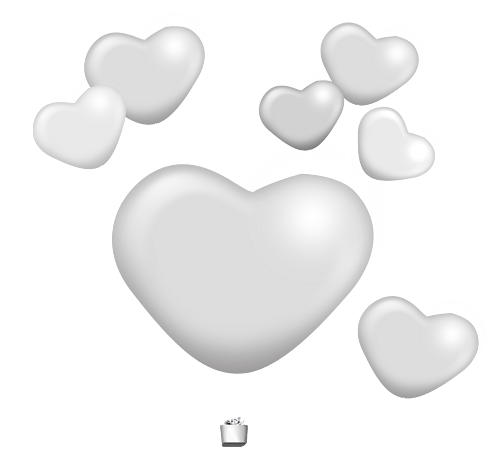 银色心形气球png素材