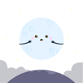 月亮扁平化图片大全