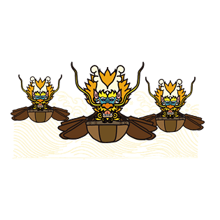 端午节划龙舟卡通矢量图