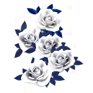 银色玫瑰png素材