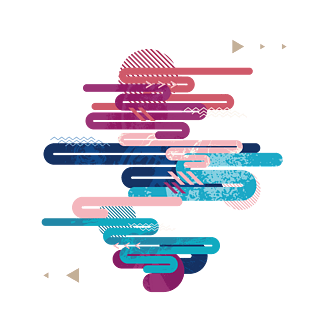 手绘吉祥七色彩云下载