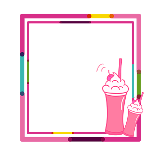 矢量卡通扁平化冰激凌装饰边框