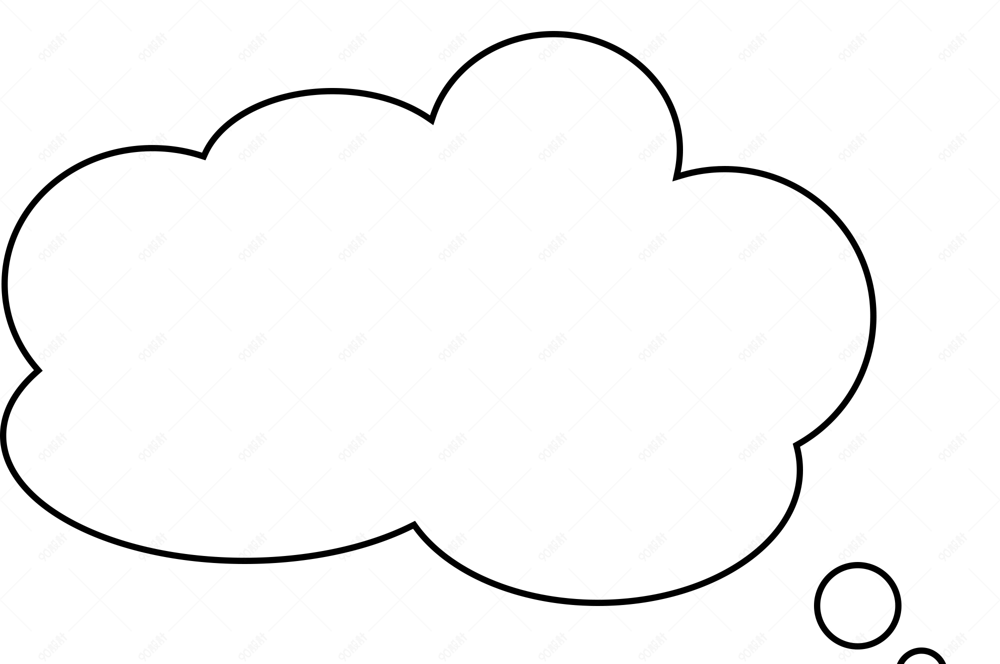 卡通白云装饰图案