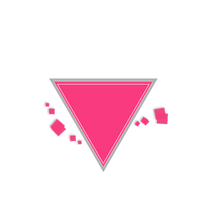 水彩卡通红色三角形