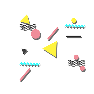 水彩卡通几何图形形状
