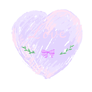 紫色爱心表情符号图片