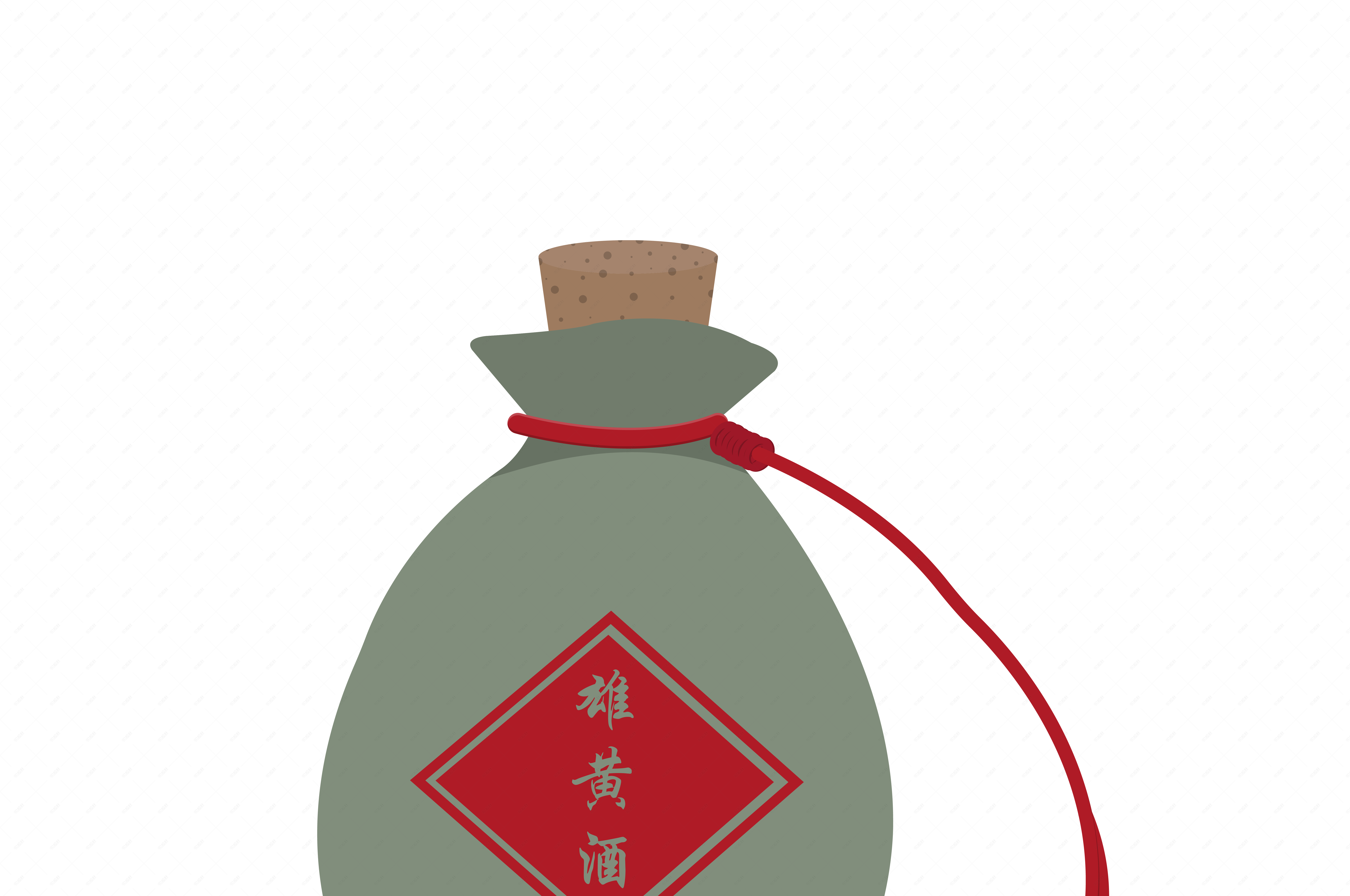 端午节手绘矢量扁平喝雄黄酒