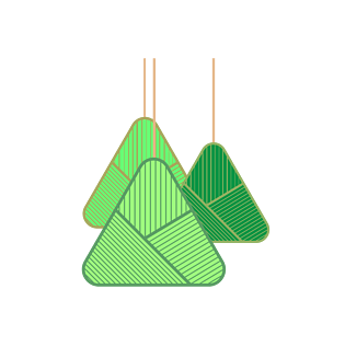 端午简约偏平风粽子矢量图