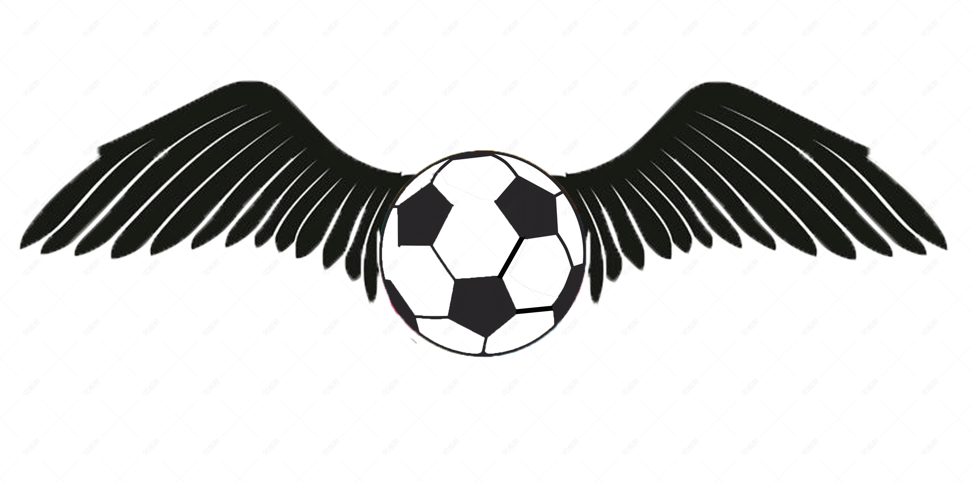 有翅膀的足球素材