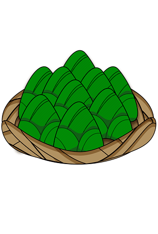 一篮粽子png素材