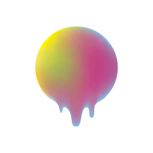 糖果色圆形融化流体渐变元素