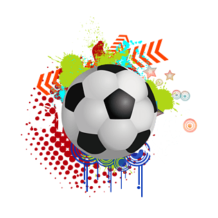 卡通炫酷世界杯足球免抠图