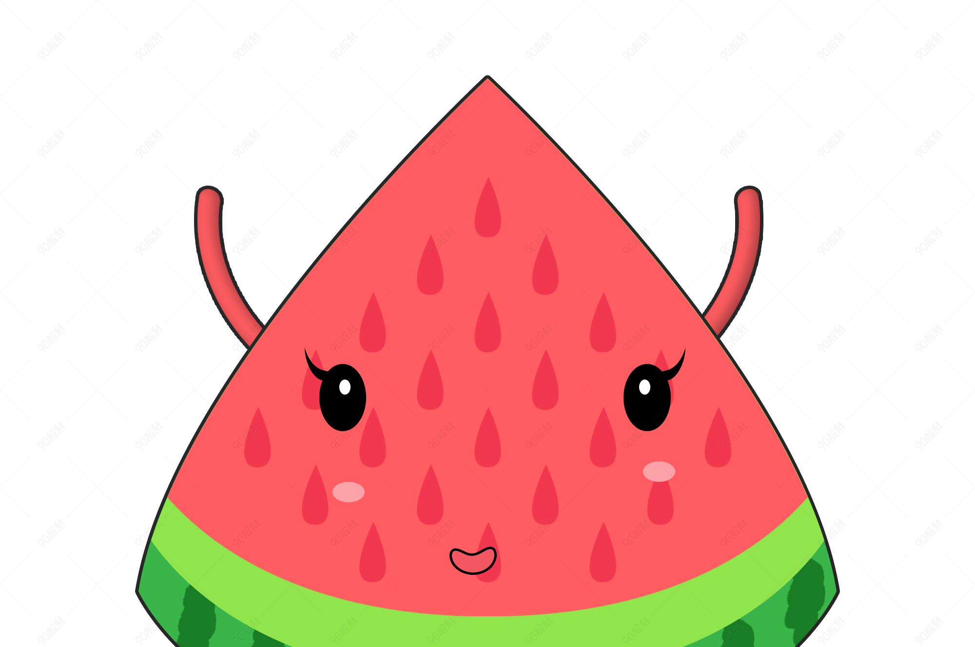 卡通水果西瓜人物图片素材免费下载 - 觅知网