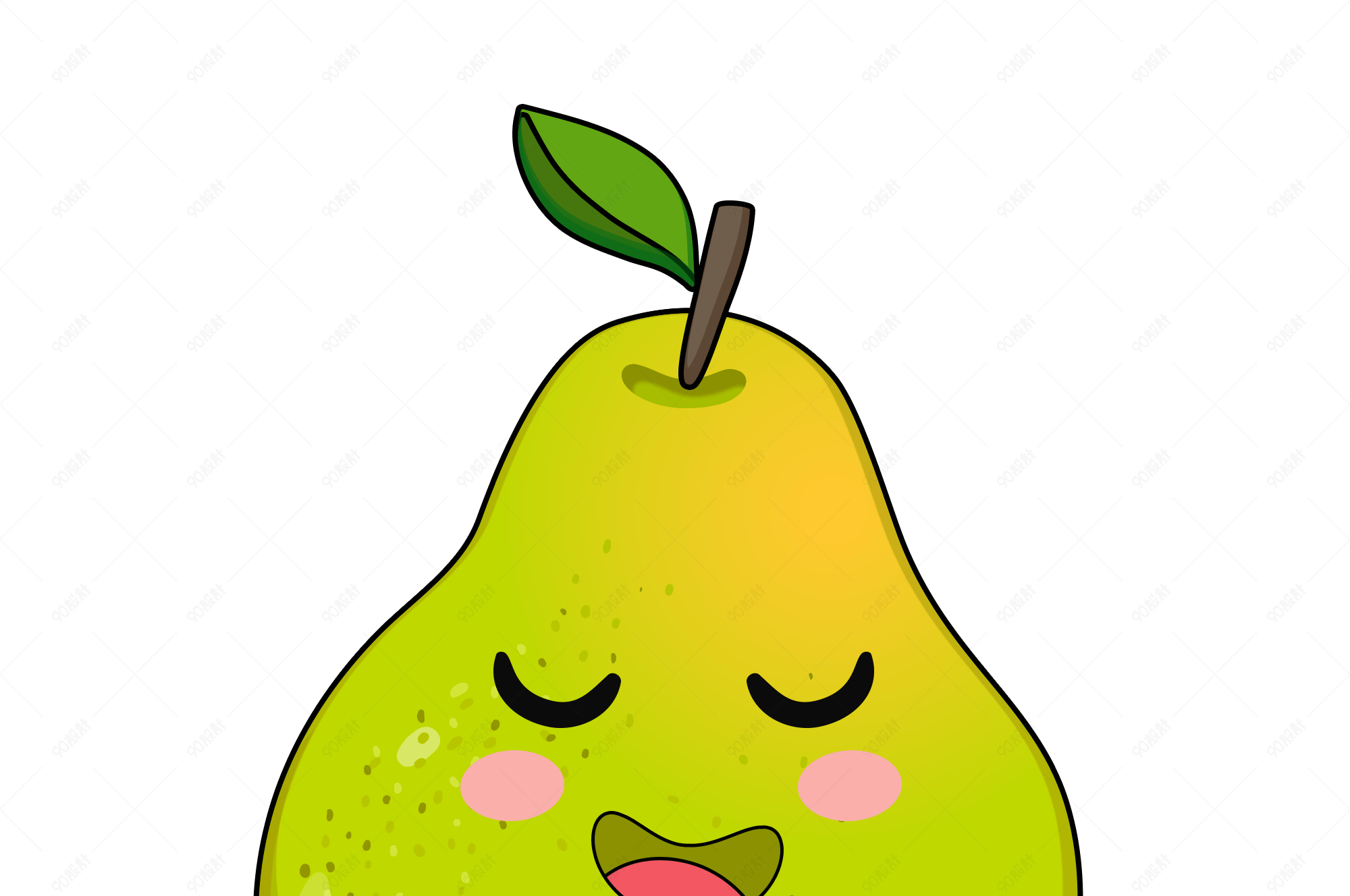 卡通梨子png素材