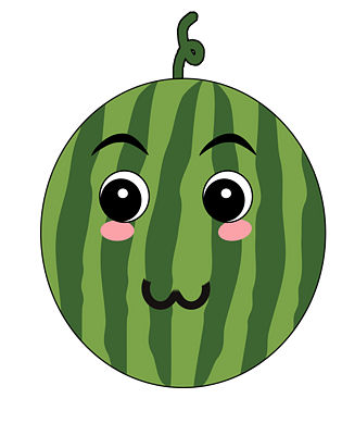 可爱手绘西瓜png素材