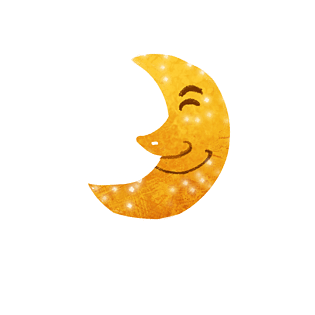 手绘卡通矢量月亮