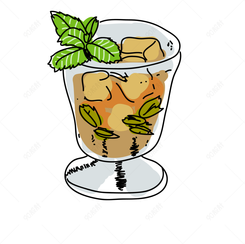 冰茶饮料png免抠