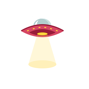 节日led飞碟边框pngpsd2000*2000手绘外星飞碟pngpsd2000*2000卡通