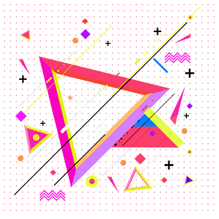 孟菲斯风格时尚潮流几何点线面背景底纹素材