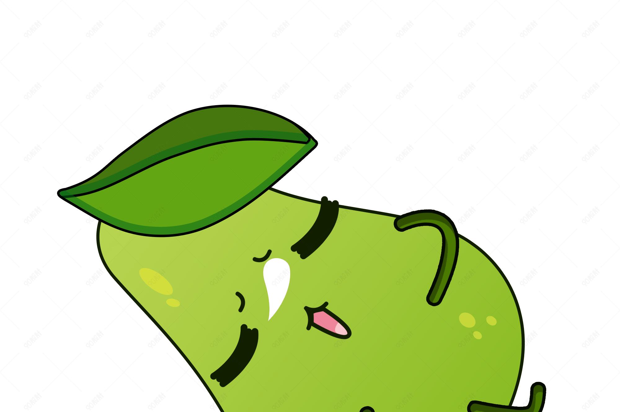 熟睡的梨子png素材