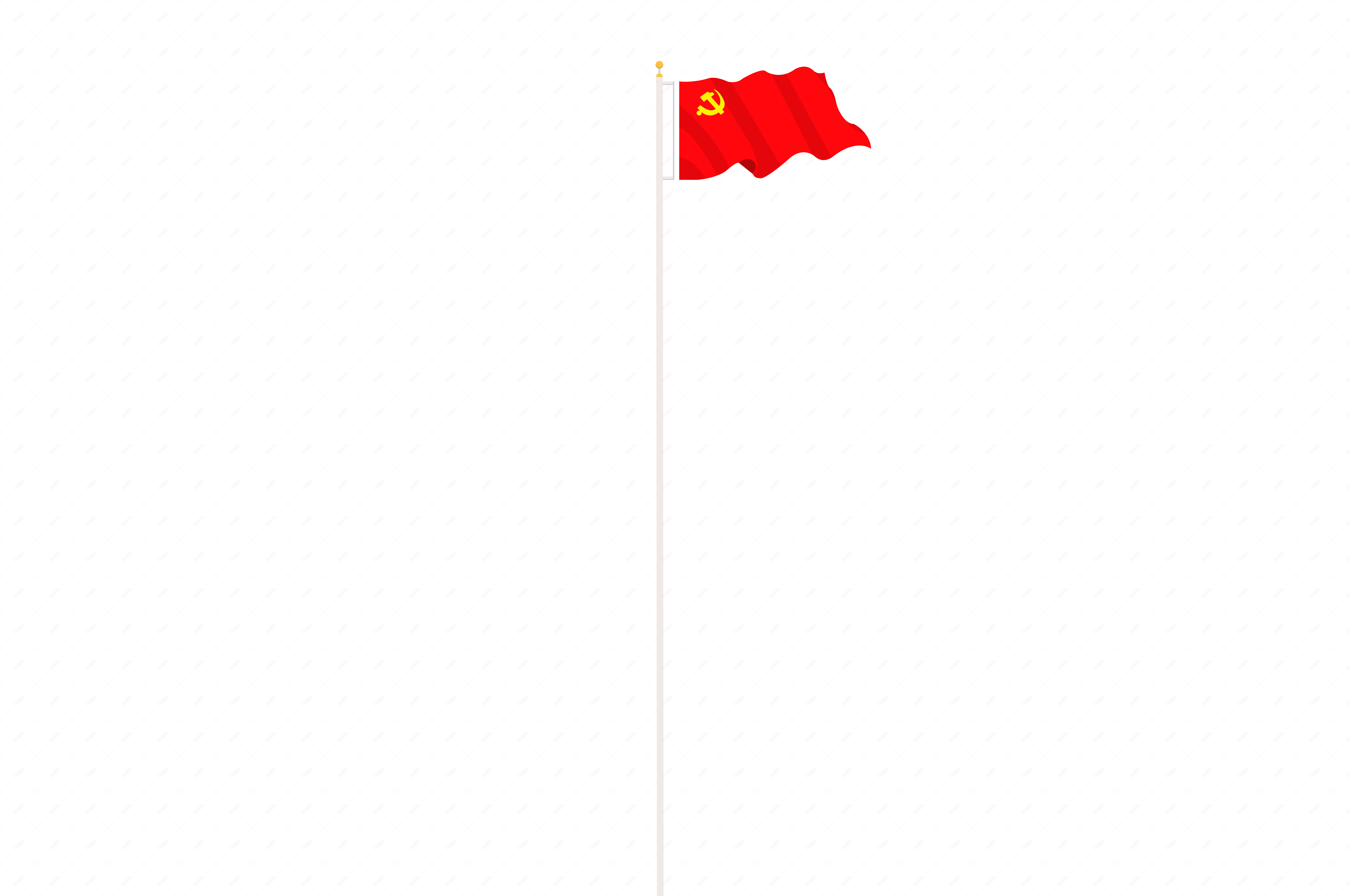 建军节手绘矢量扁平党旗