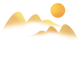 波浪山峰元素pngpsd2000*2000卡通山水场景pngpsd2000*2000手绘卡通可