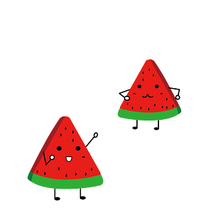 夏至 夏天 西瓜 卡通