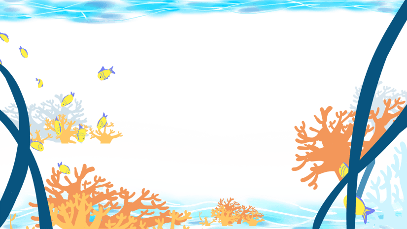 卡通海底景色边框设计