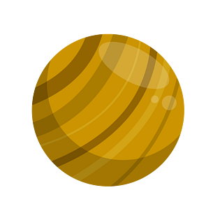 棕色立体星球免扣素材星球飞船星球卡通立体星球雪花边框星球卡通手绘