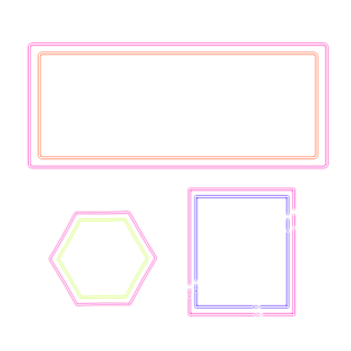 618边框霓虹灯光荧光灯